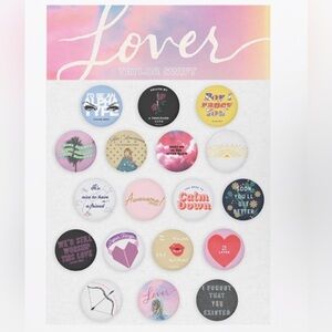 Taylor Swift Lover Album Button Pin Set